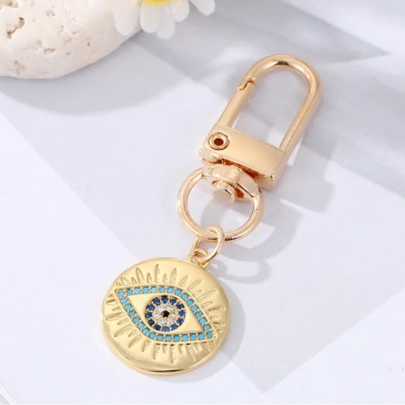 🧿Dainty Evil Eye Protection key chain charms karma charms for  karmic vibes 🧿 - Picture 2 of 8